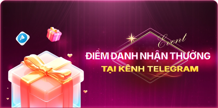 Điểm danh nhận thưởng tại kênh Telegram